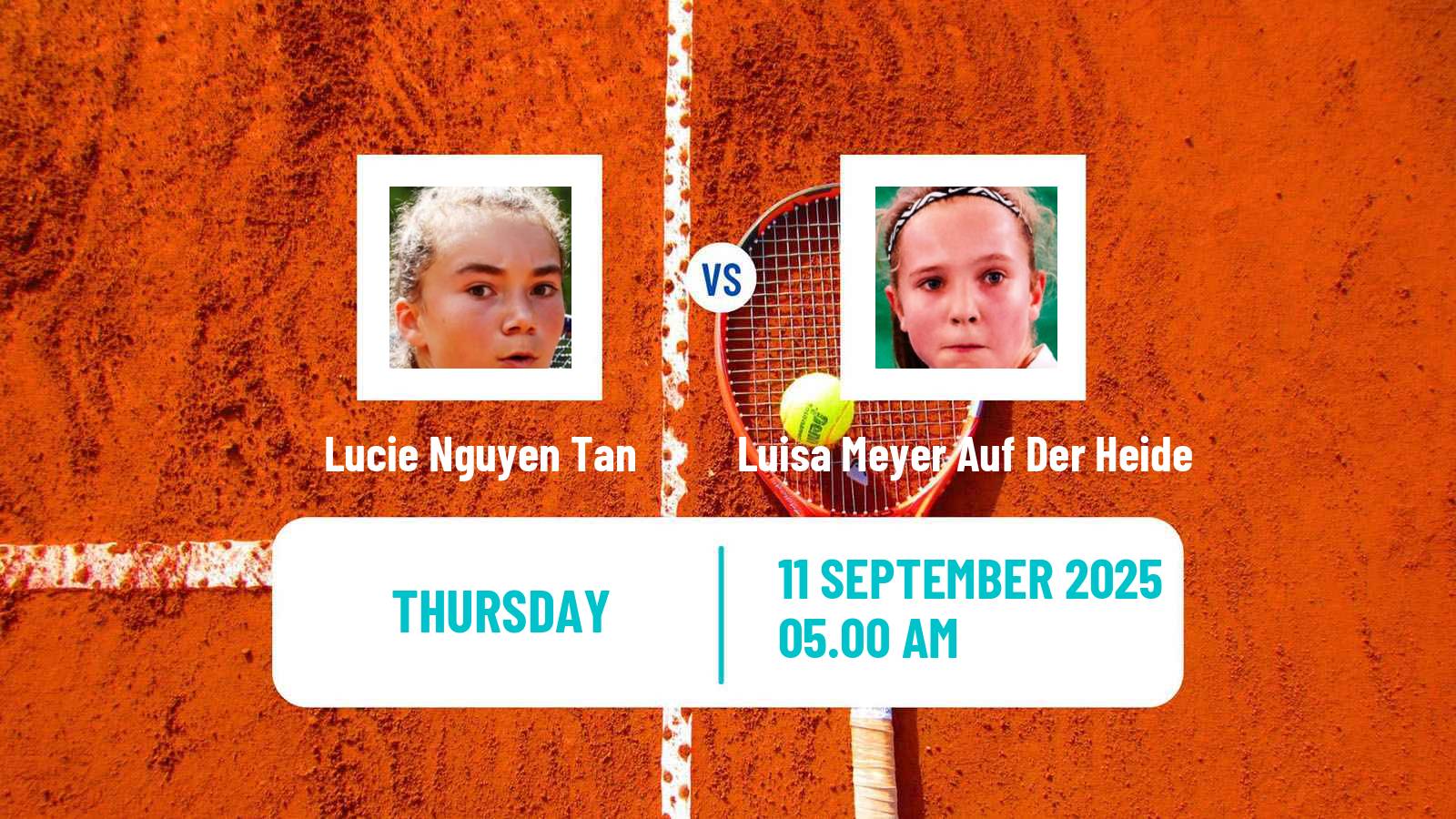 Tennis ITF W15 Dijon Women Lucie Nguyen Tan - Luisa Meyer Auf Der Heide