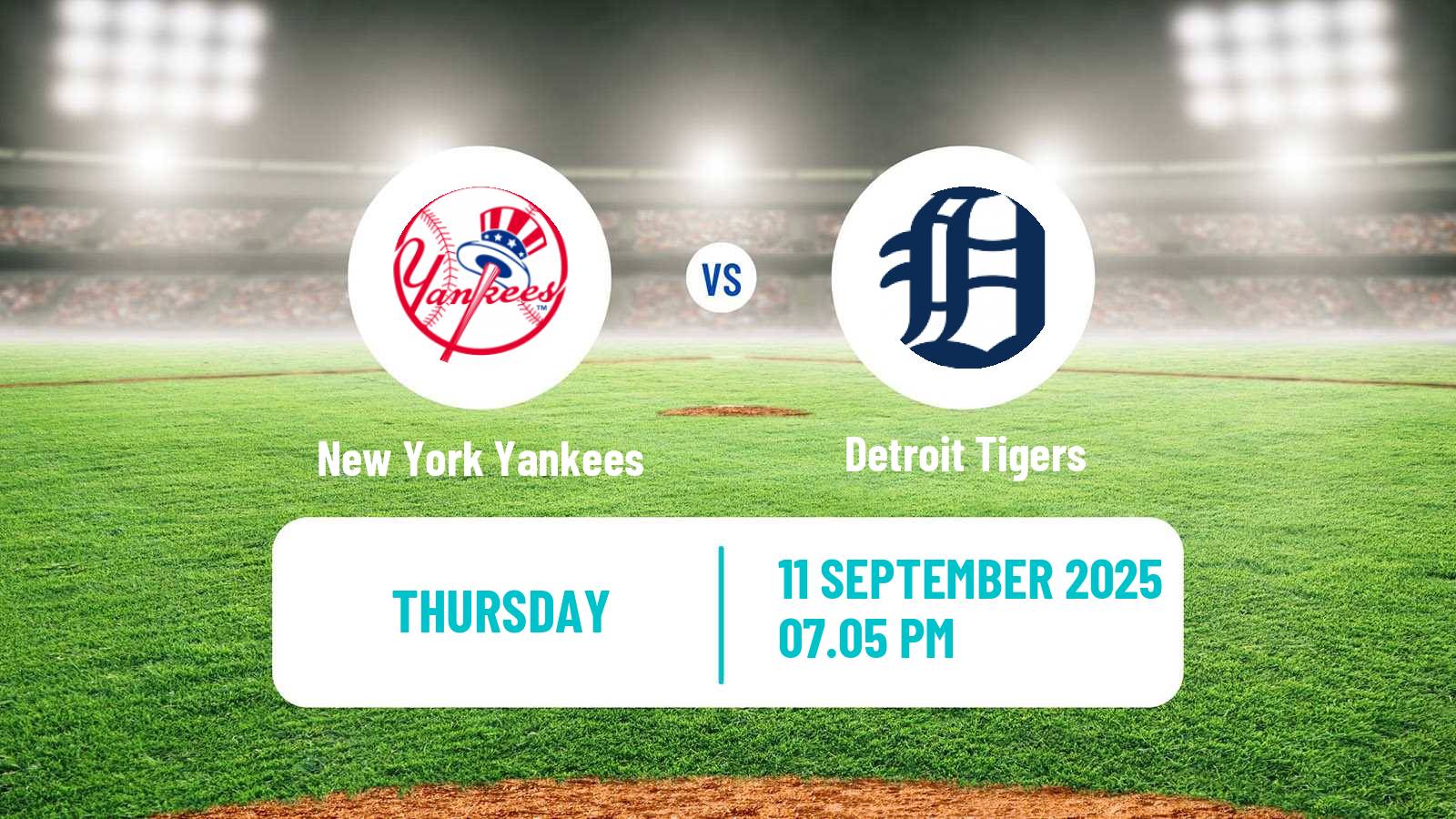 Baseball MLB New York Yankees - Detroit Tigers
