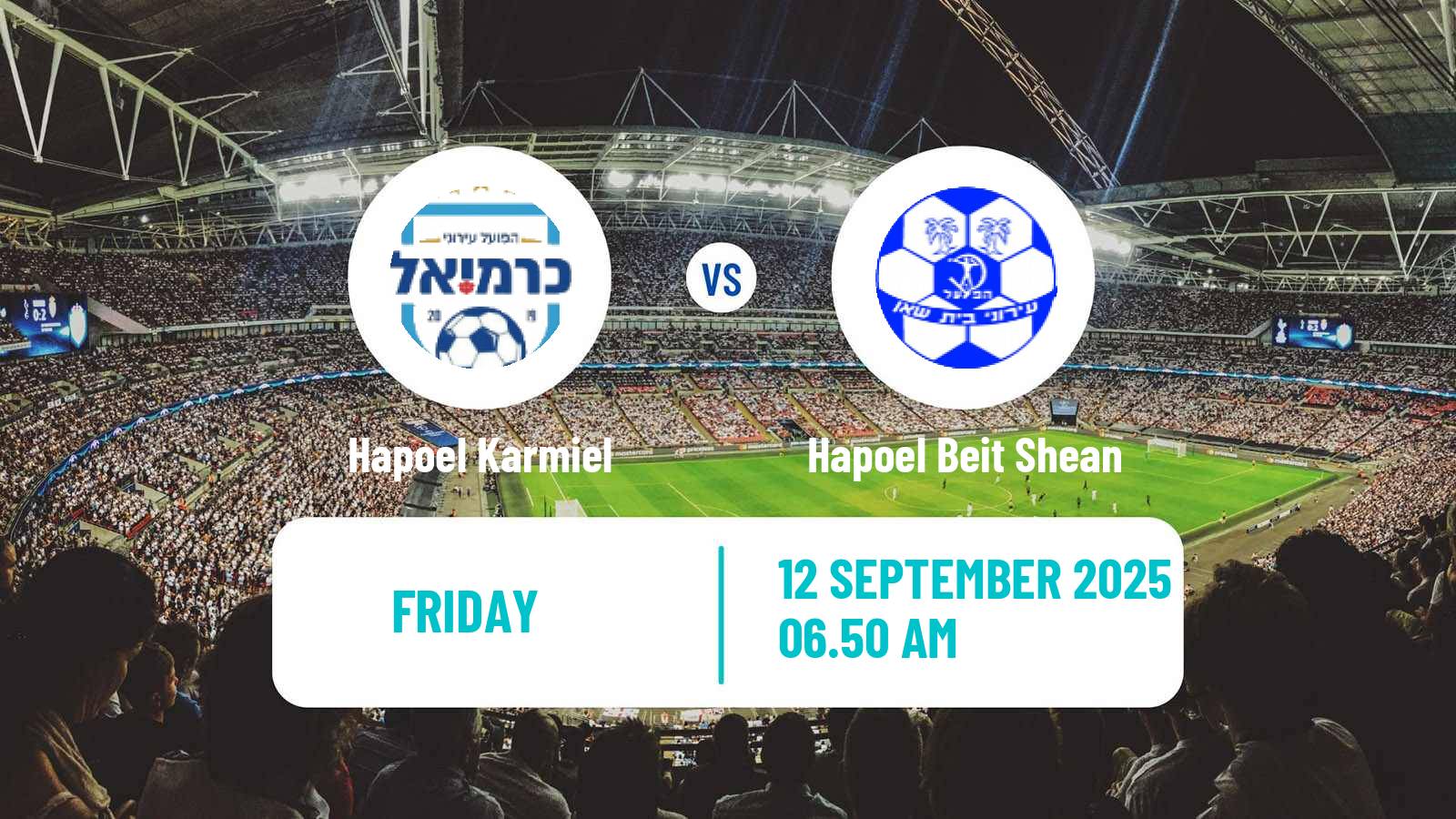 Soccer Israeli Liga Alef North Hapoel Karmiel - Hapoel Beit Shean