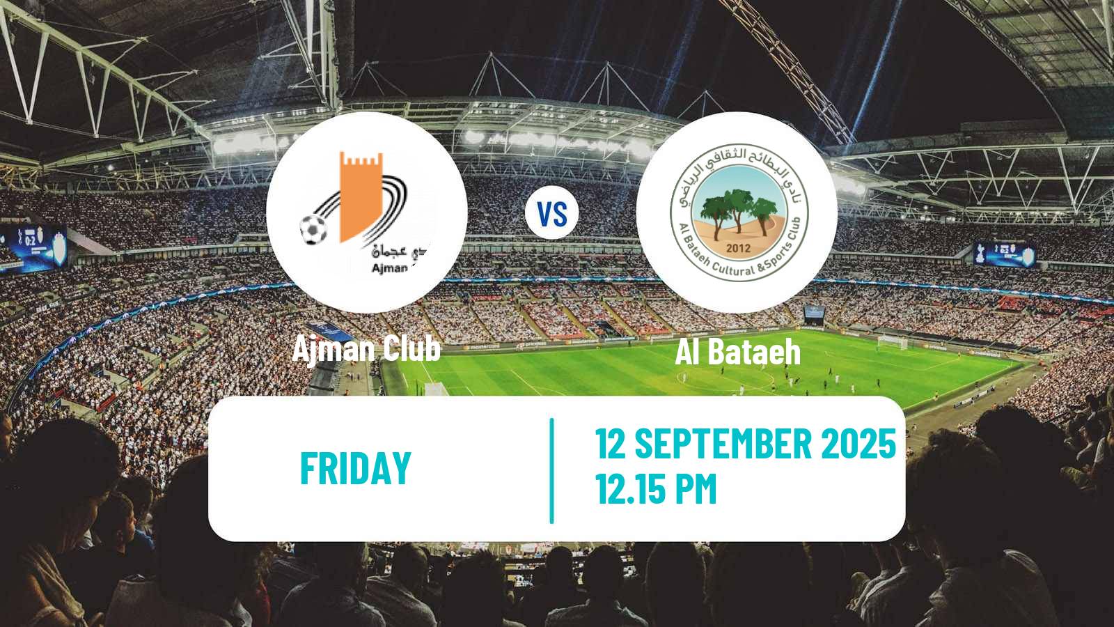 Soccer UAE Football League Ajman Club - Al Bataeh