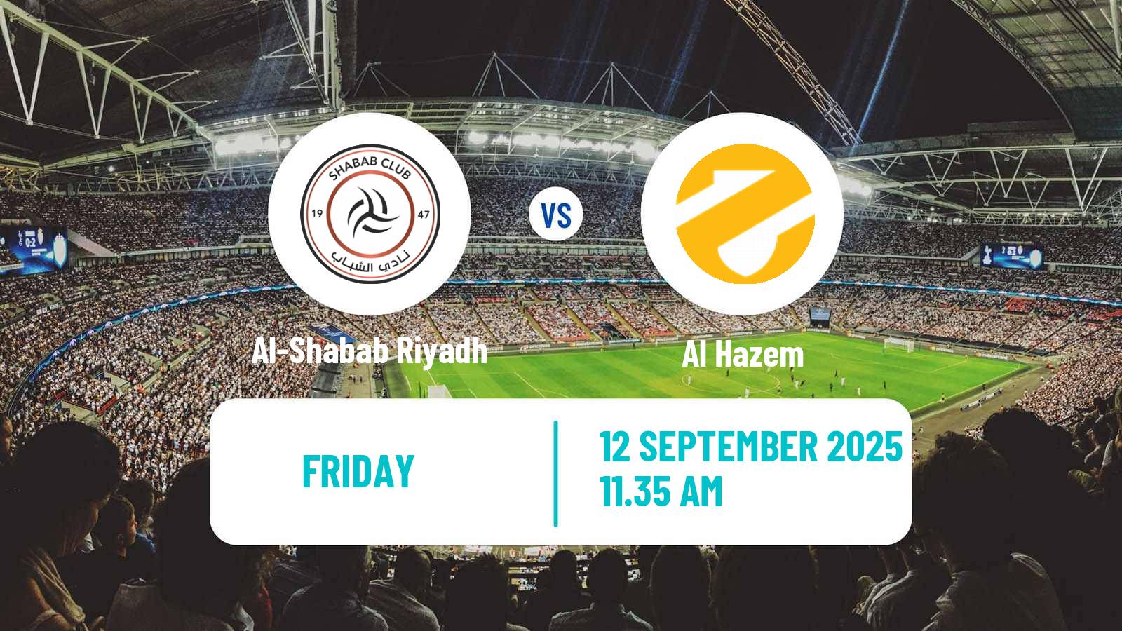 Soccer Saudi Professional League Al-Shabab Riyadh - Al Hazem