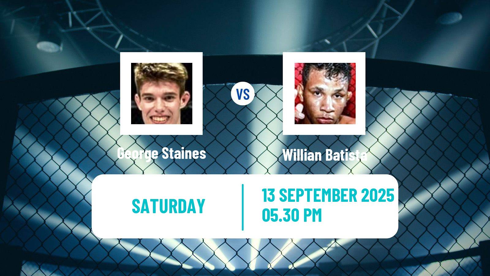 MMA Lightweight Cage Warriors Men George Staines - Willian Batista