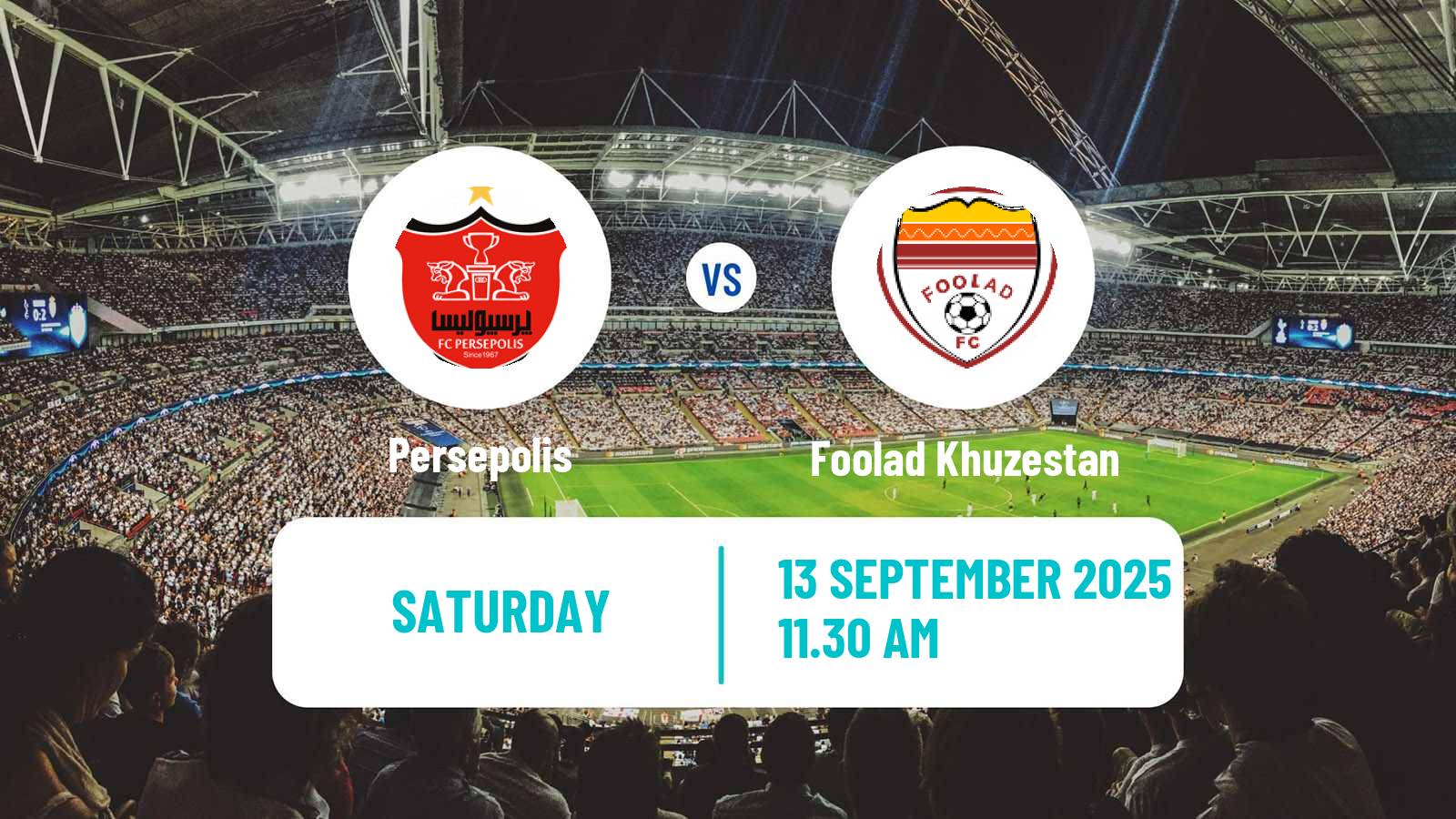 Soccer Iran Pro League Persepolis - Foolad Khuzestan