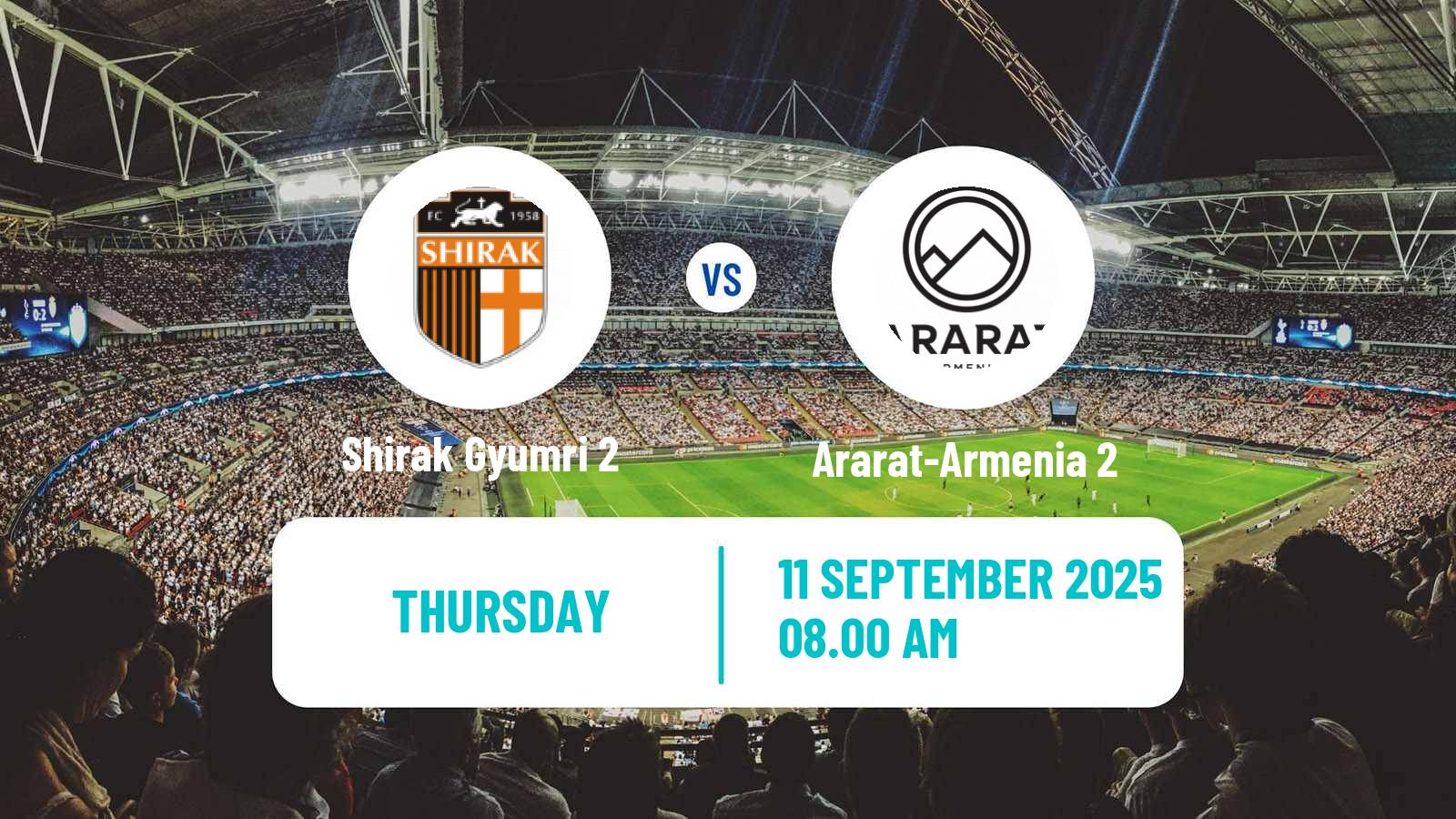 Soccer Armenian First League Shirak Gyumri 2 - Ararat-Armenia 2