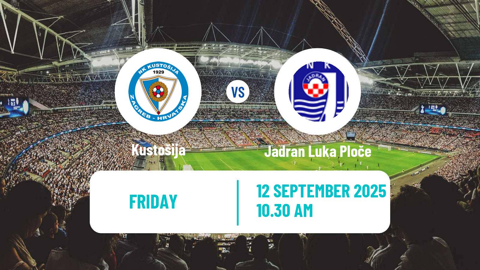 Soccer Croatian Druga NL Kustošija - Jadran Luka Ploče