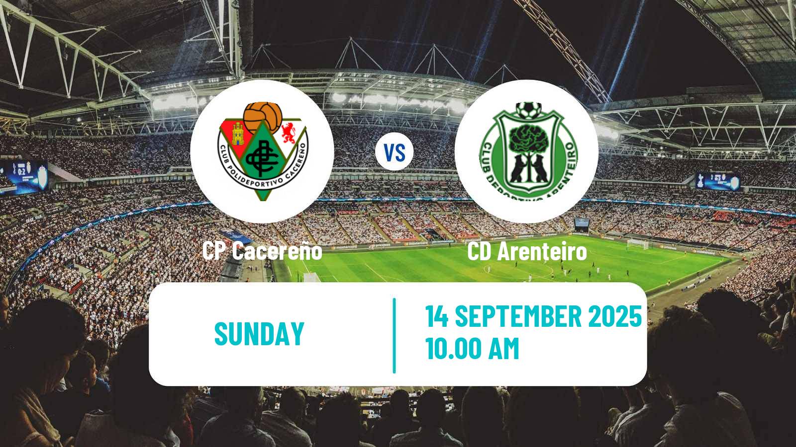 Soccer Spanish Primera RFEF Group 1 Cacereño - Arenteiro