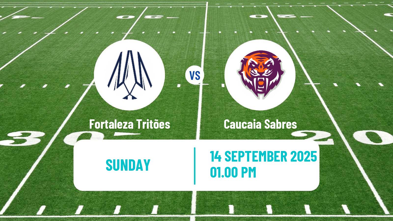 American football Brazilian BFA Fortaleza Tritões - Caucaia Sabres