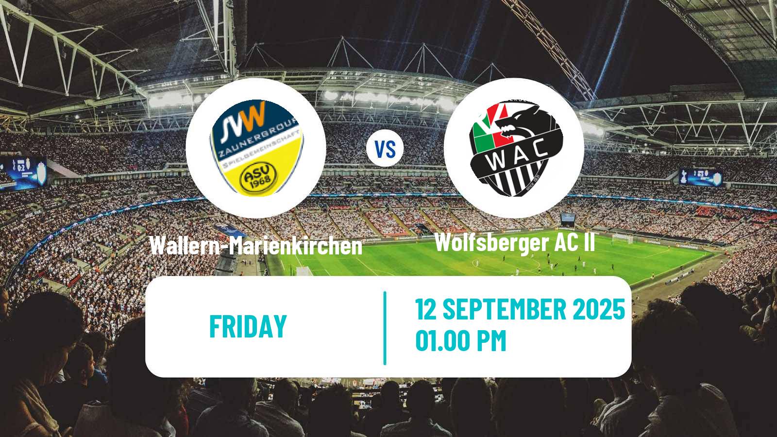 Soccer Austrian Regionalliga Central Wallern-Marienkirchen - Wolfsberger AC II