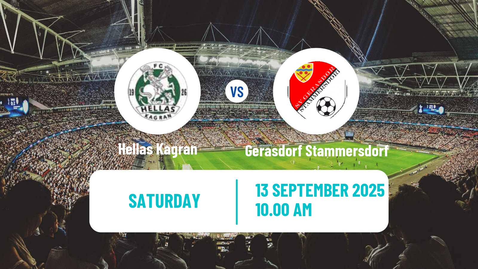 Soccer Austrian Landesliga Wien Hellas Kagran - Gerasdorf Stammersdorf