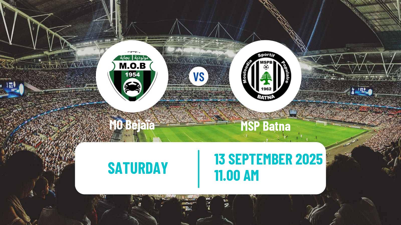 Soccer Algerian Ligue 2 MO Béjaïa - MSP Batna