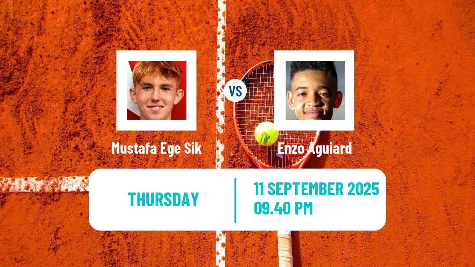 Tennis ITF M25 Tamworth Men Mustafa Ege Sik - Enzo Aguiard