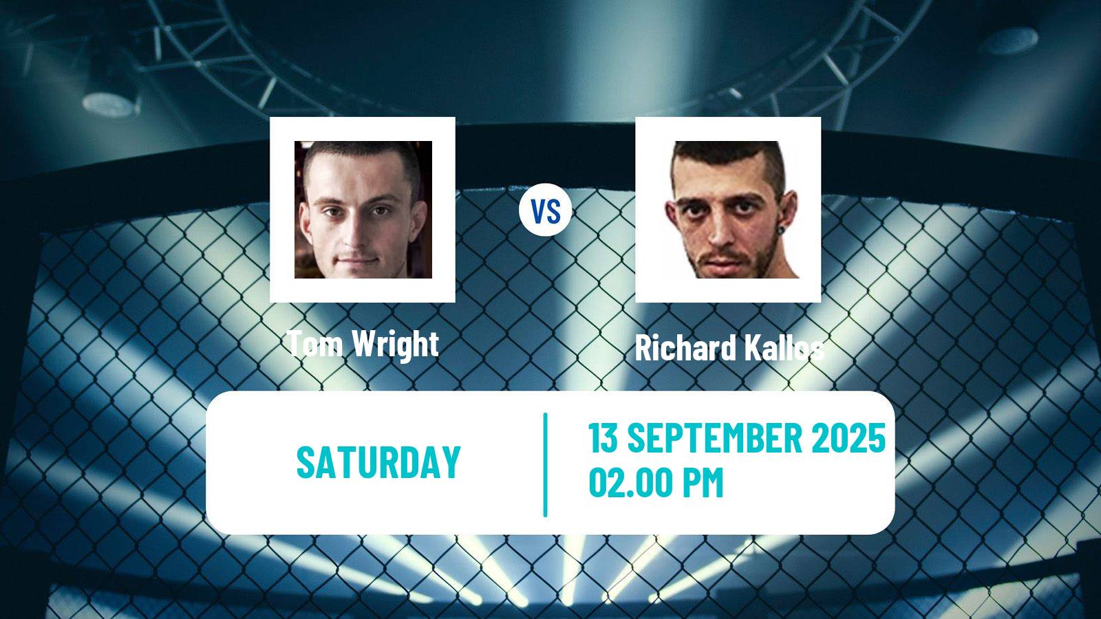 MMA Bantamweight Cage Warriors Men Tom Wright - Richard Kallos