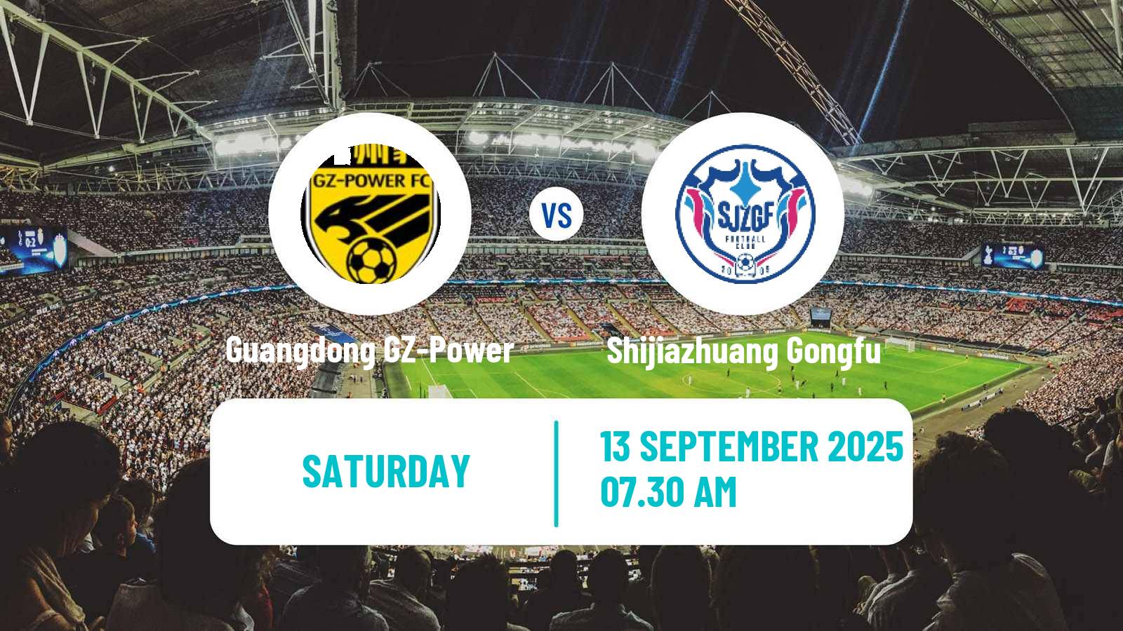 Soccer Chinese Jia League Guangdong GZ-Power - Shijiazhuang Gongfu