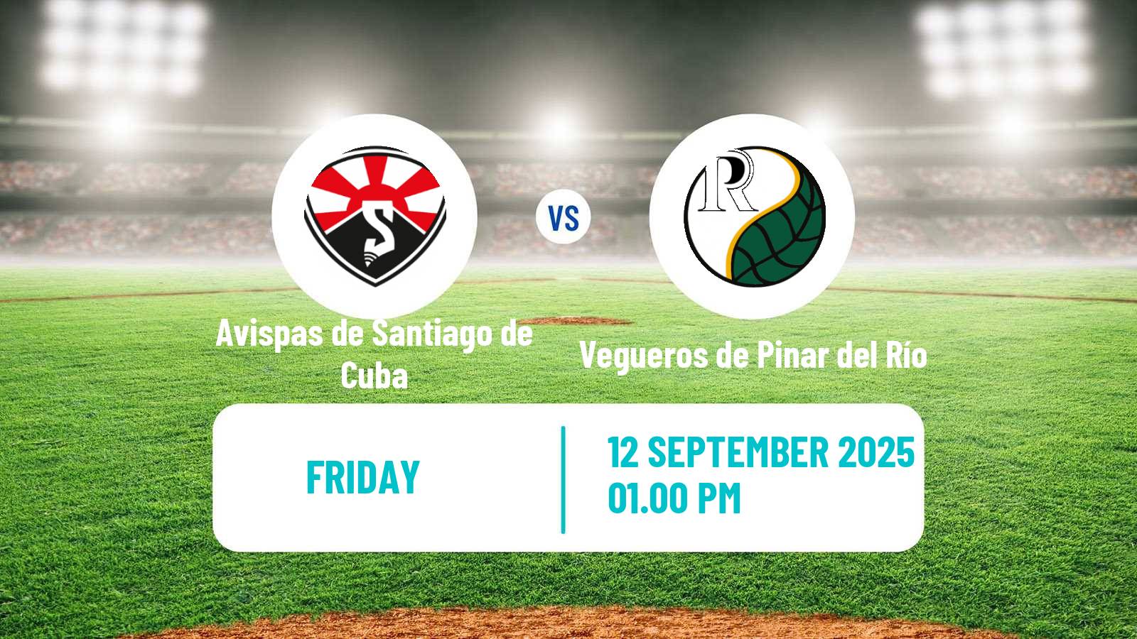 Baseball Cuba Serie Nacional Baseball Avispas de Santiago de Cuba - Vegueros de Pinar del Río