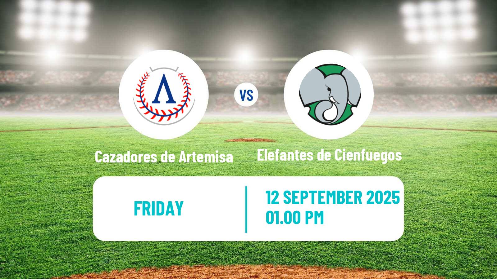 Baseball Cuba Serie Nacional Baseball Cazadores de Artemisa - Elefantes de Cienfuegos
