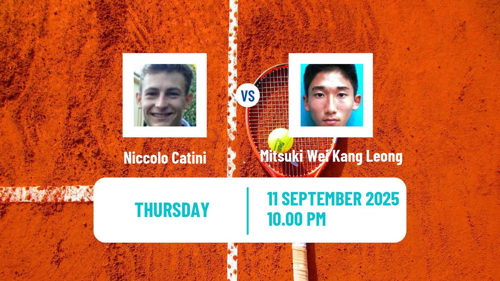 Tennis ITF M25 Bali 4 Men Niccolo Catini - Mitsuki Wei Kang Leong