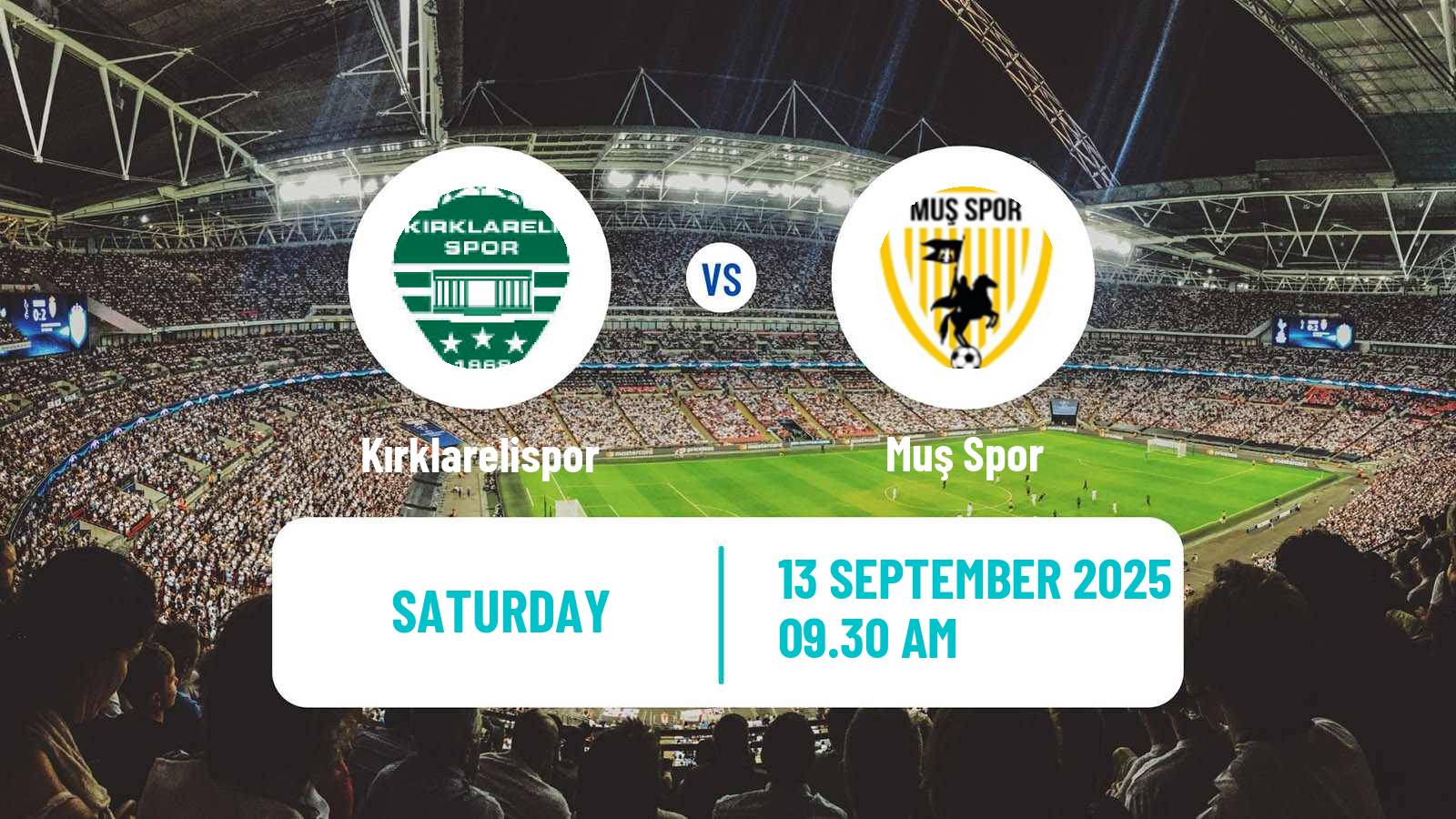 Soccer Turkish Second League Red Group Kırklarelispor - Muş Spor