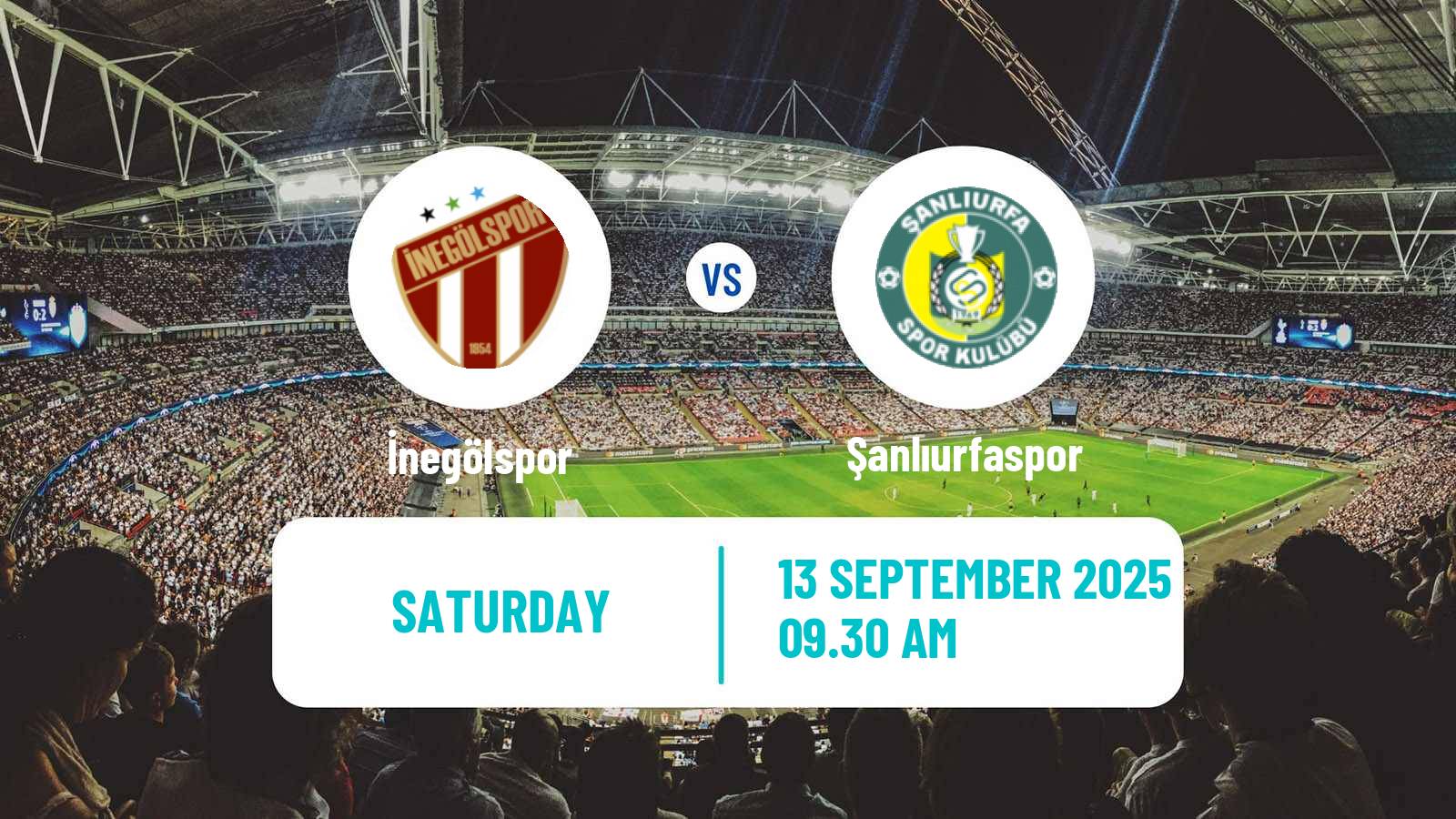 Soccer Turkish Second League White Group İnegölspor - Şanlıurfaspor