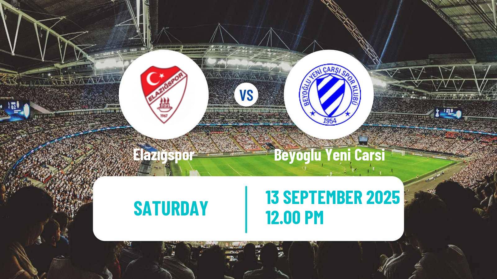 Soccer Turkish Second League White Group Elazığspor - Beyoglu Yeni Carsi