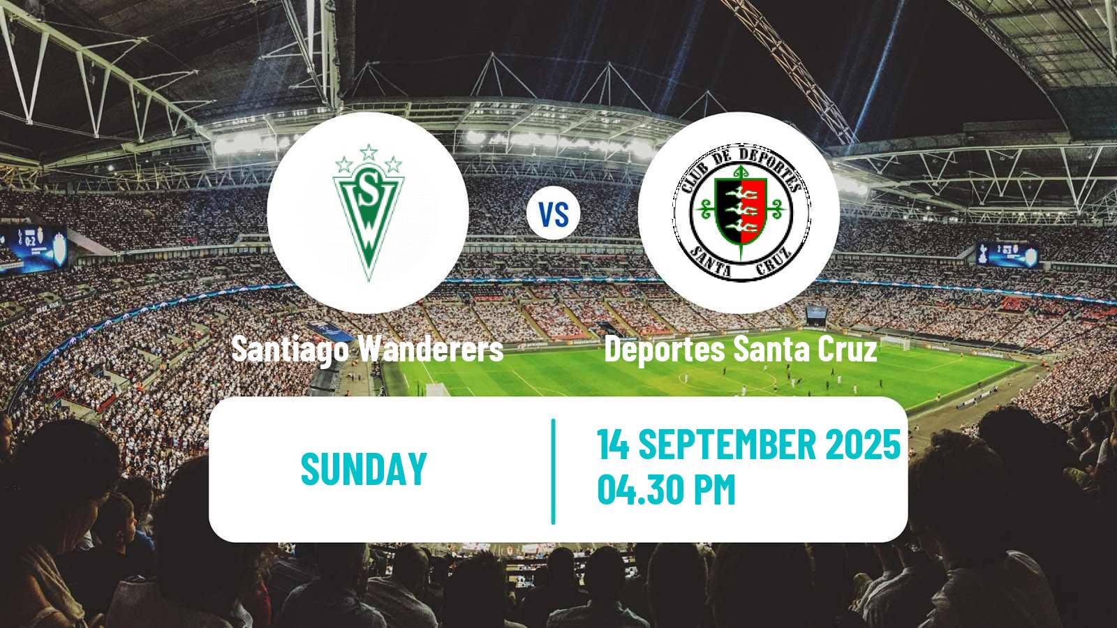 Soccer Chilean Primera B Santiago Wanderers - Deportes Santa Cruz