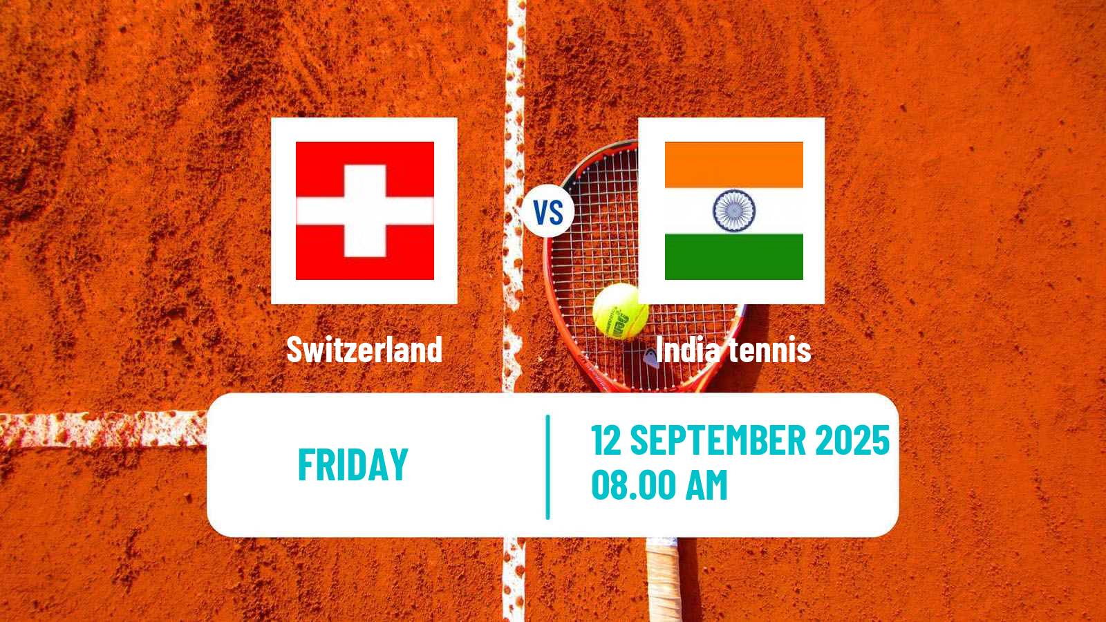 Tennis Davis Cup World Group I Teams Switzerland - India