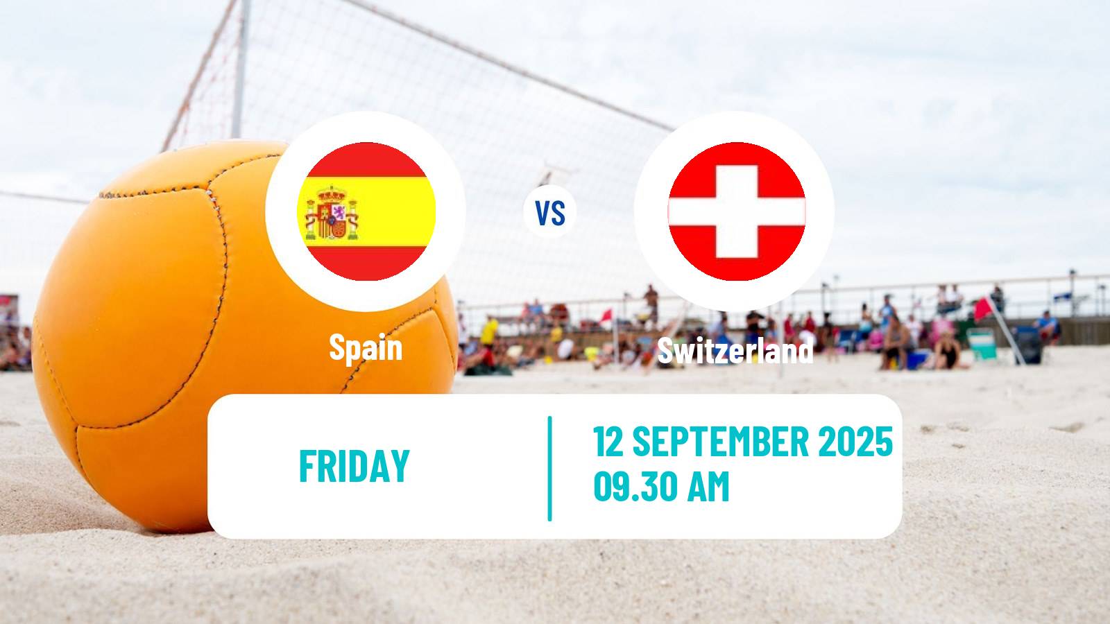 Beach soccer EBSL Superfinal Spain - Switzerland