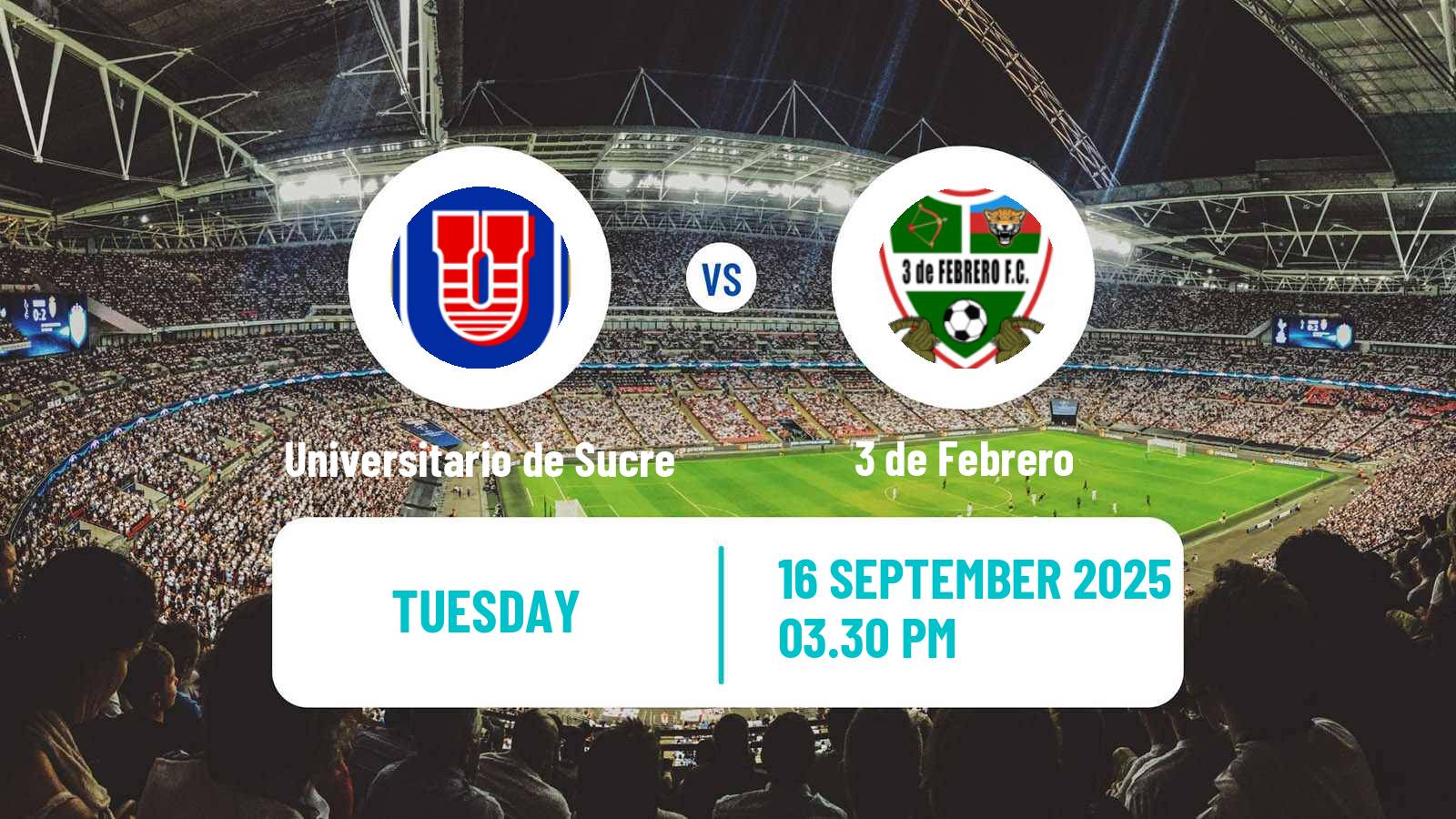 Soccer Bolivian Nacional B Universitario de Sucre - 3 de Febrero