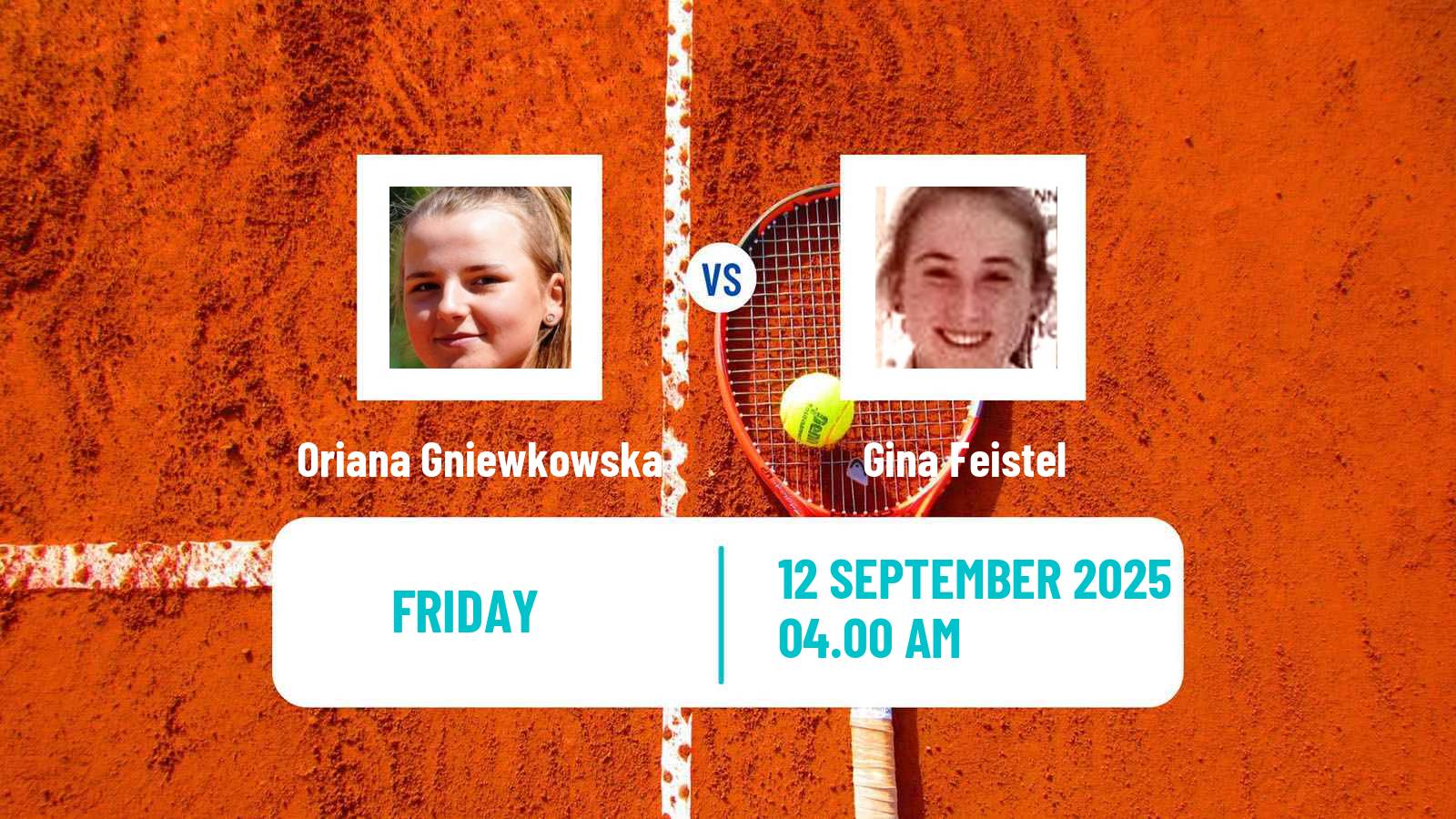 Tennis ITF W15 Radom Women Oriana Gniewkowska - Gina Feistel