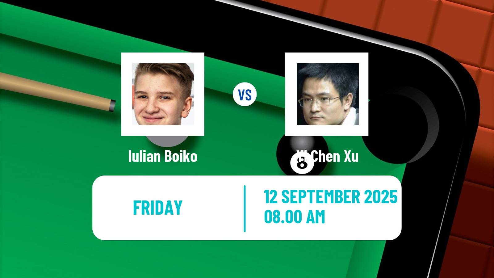 Snooker English Open Iulian Boiko - Yi Chen Xu