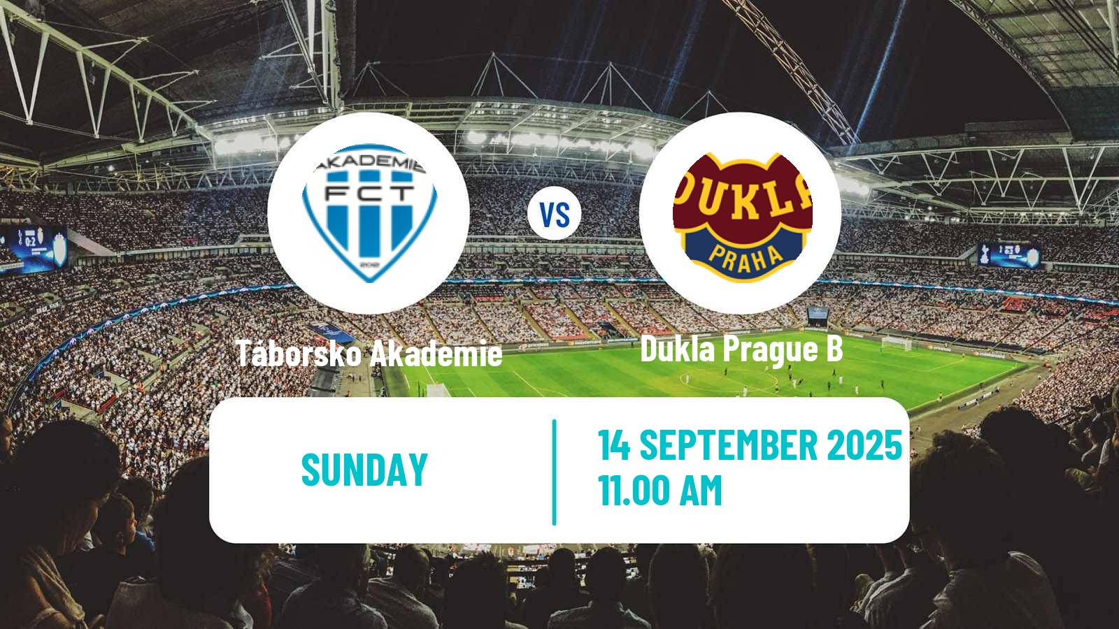 Soccer Czech CFL Group A Táborsko Akademie - Dukla Prague B