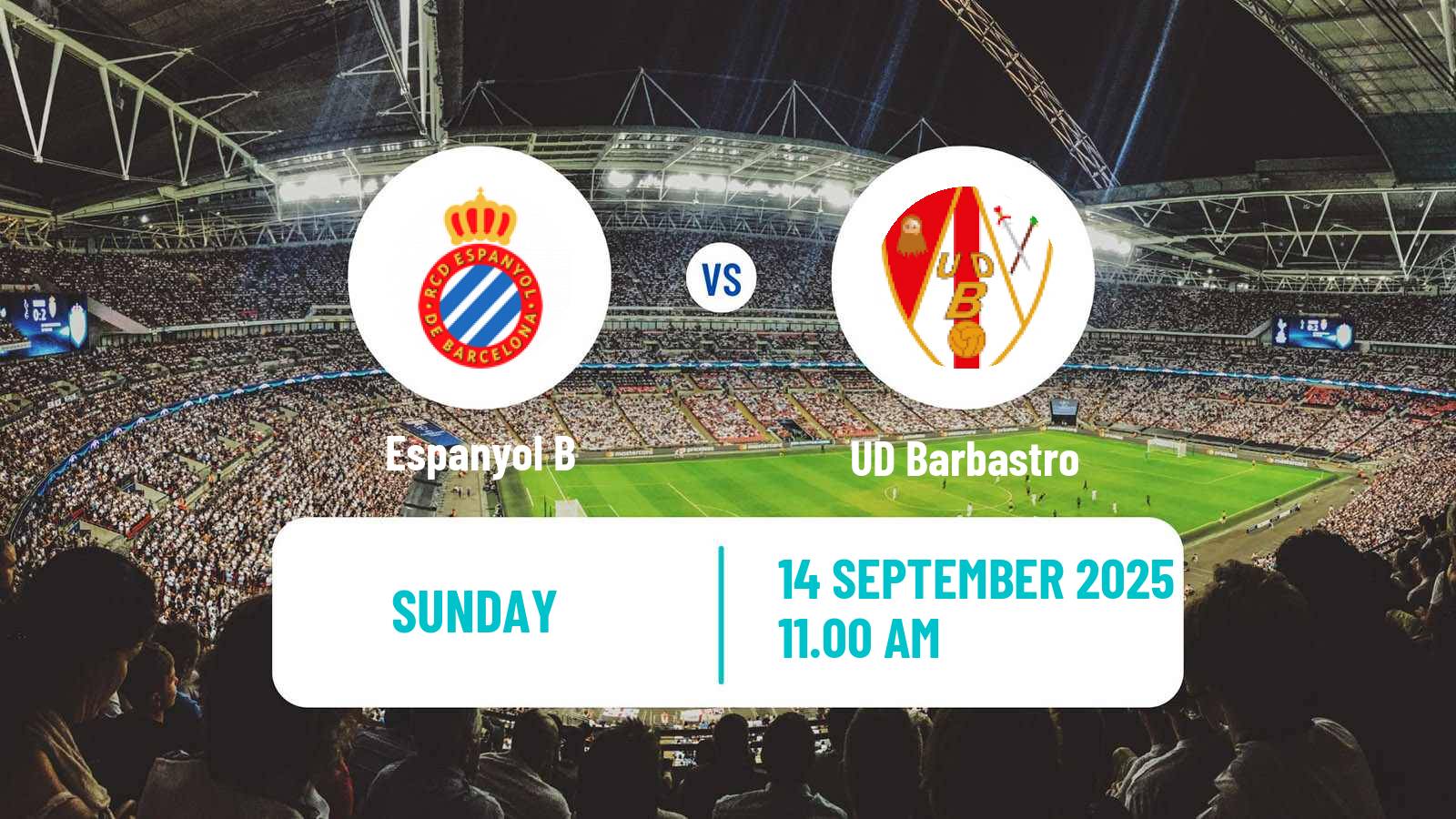 Soccer Spanish Segunda RFEF - Group 3 Espanyol B - Barbastro