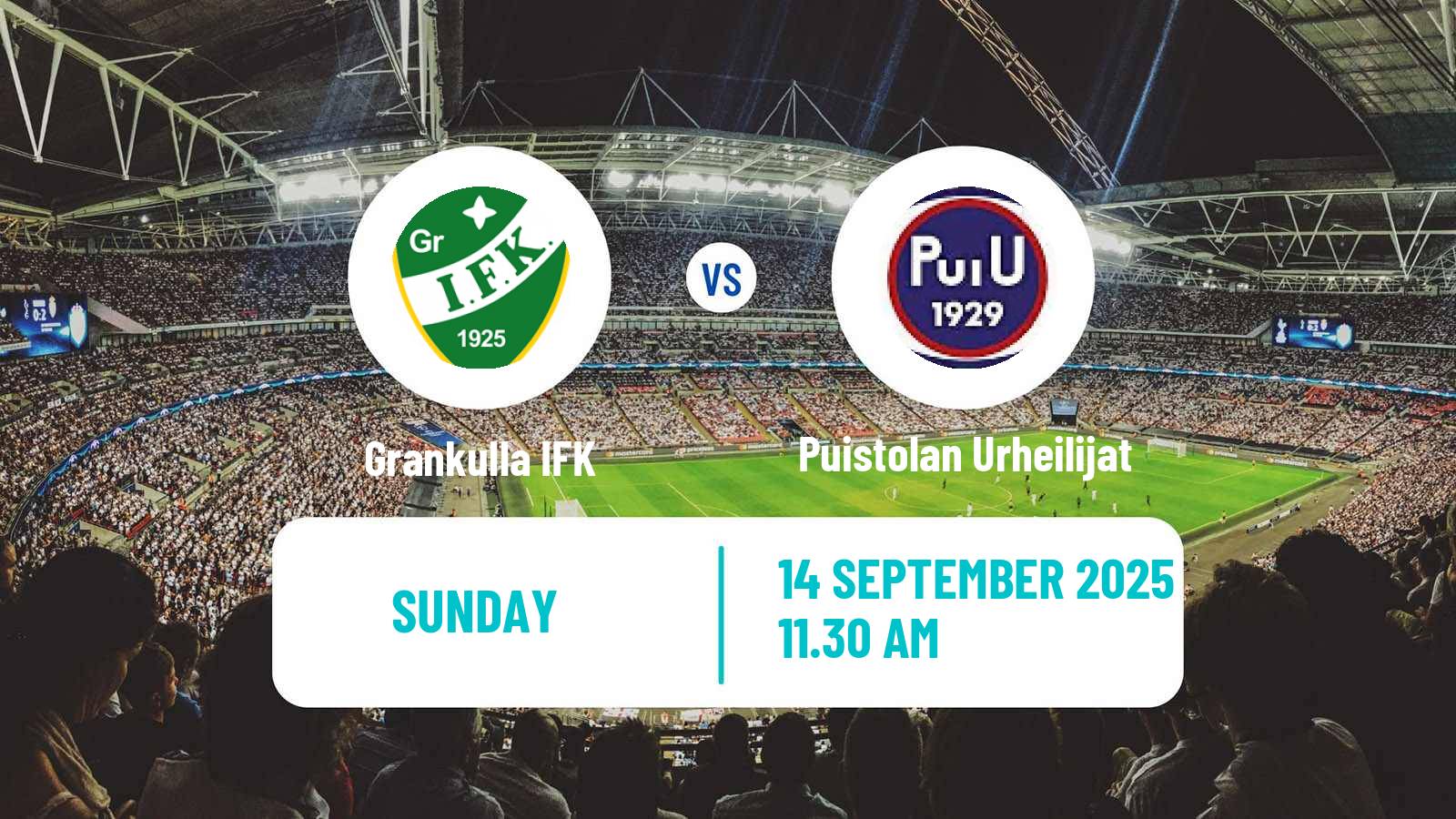 Soccer Finnish Kakkonen Group A Grankulla IFK - Puistolan Urheilijat