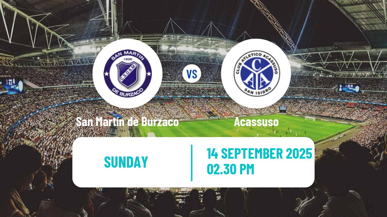 Soccer Argentinian Primera B San Martín de Burzaco - Acassuso