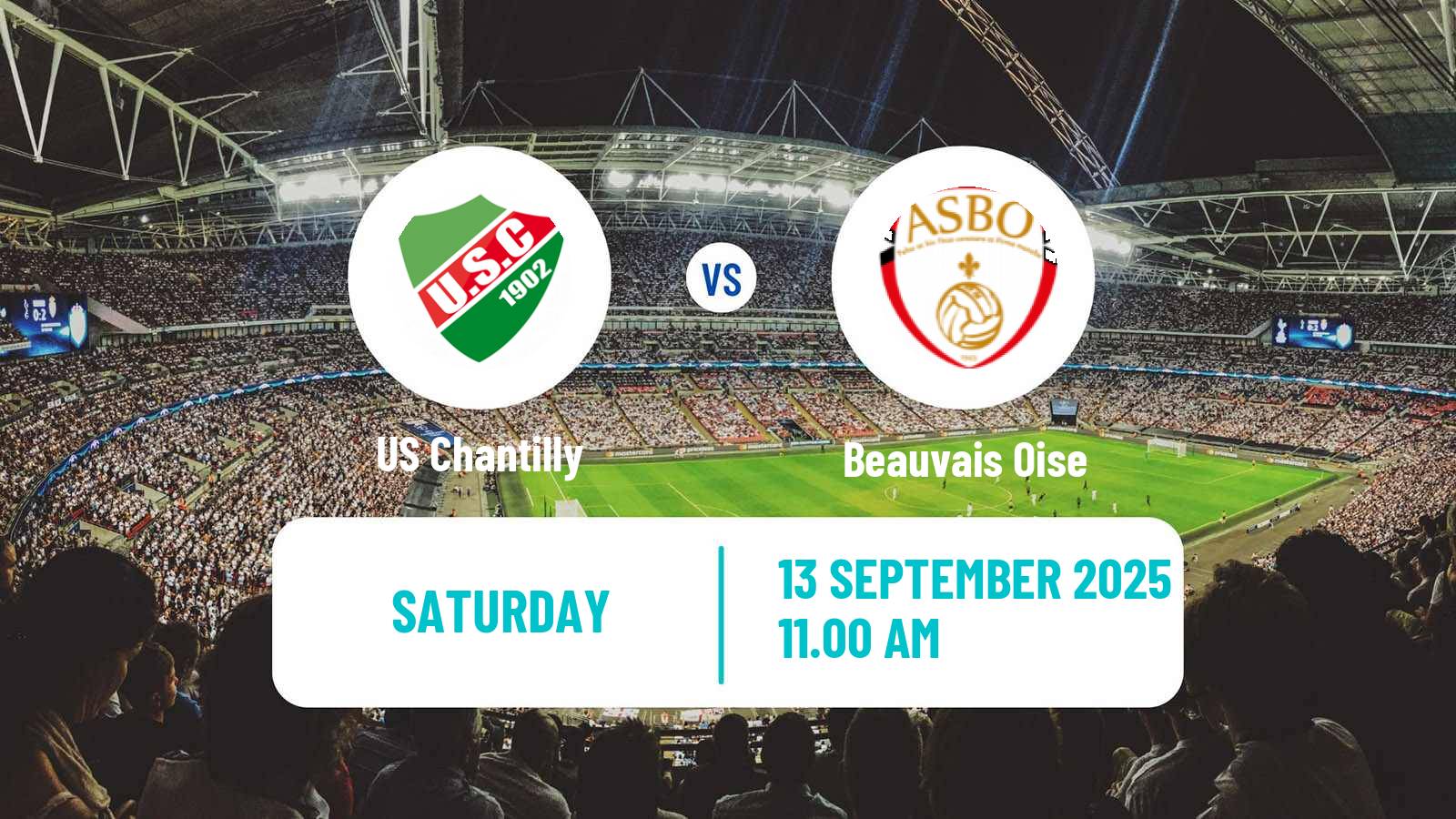 Soccer French National 2 - Group B Chantilly - Beauvais Oise