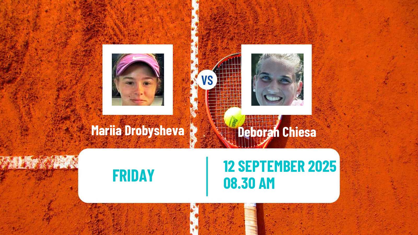 Tennis ITF W15 Viserba Women Mariia Drobysheva - Deborah Chiesa