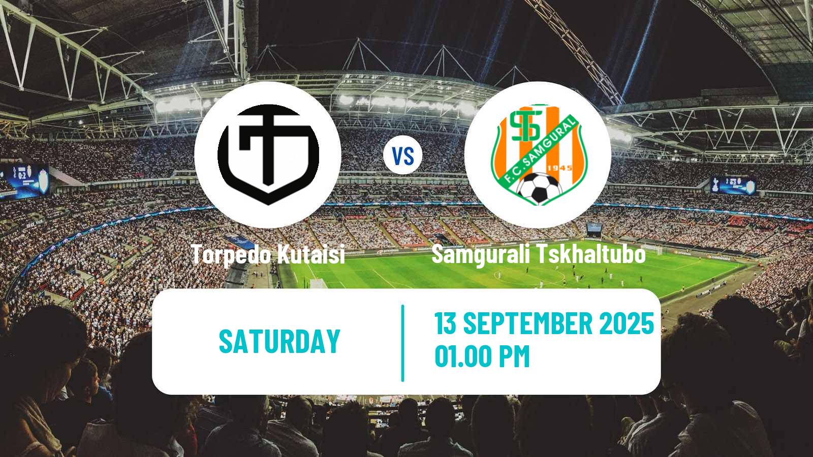 Soccer Georgian Erovnuli Liga Torpedo Kutaisi - Samgurali Tskhaltubo