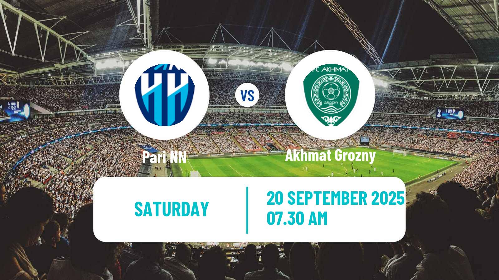 Soccer Russian Premier League Pari NN - Akhmat Grozny