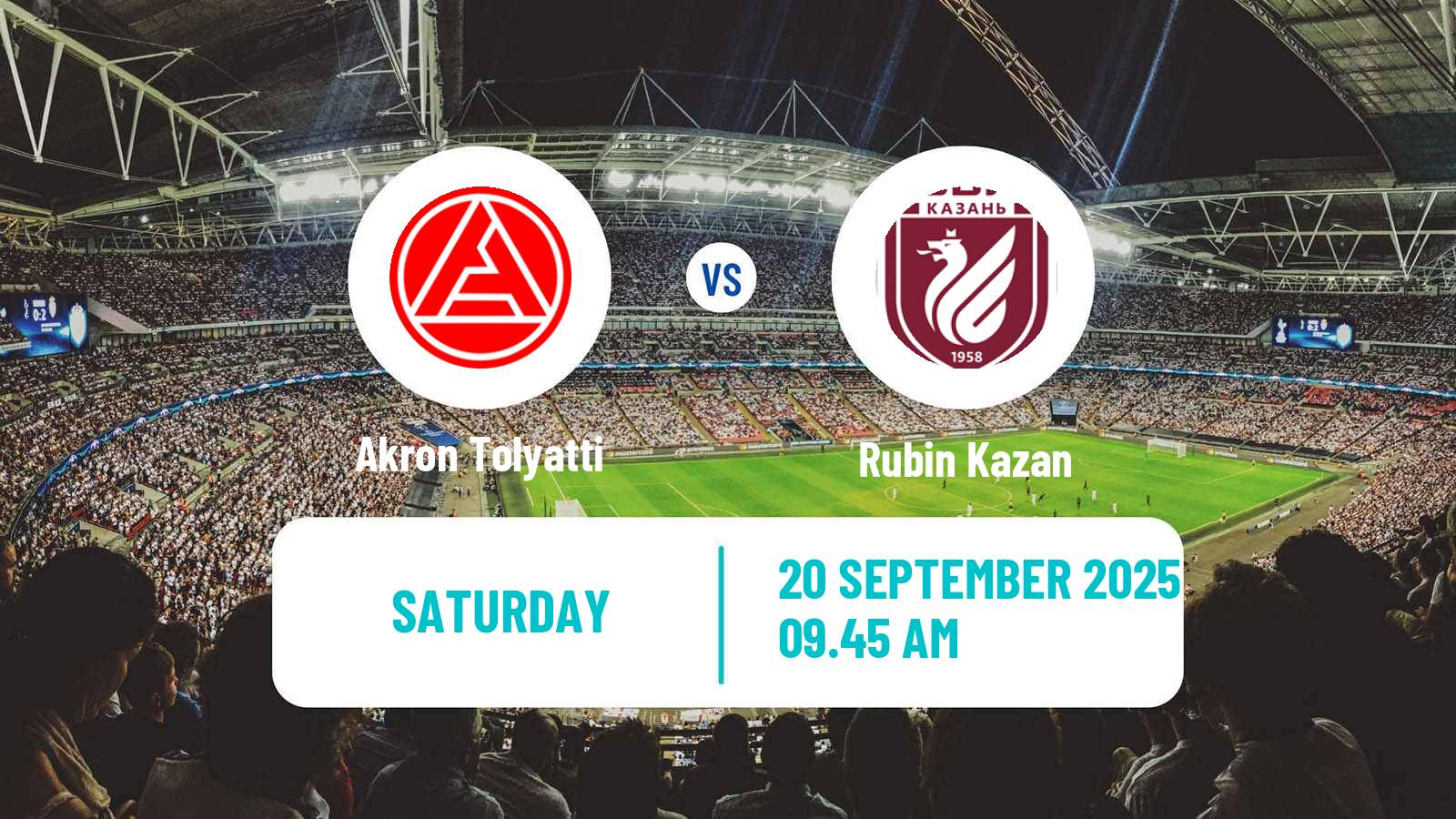 Soccer Russian Premier League Akron Tolyatti - Rubin Kazan