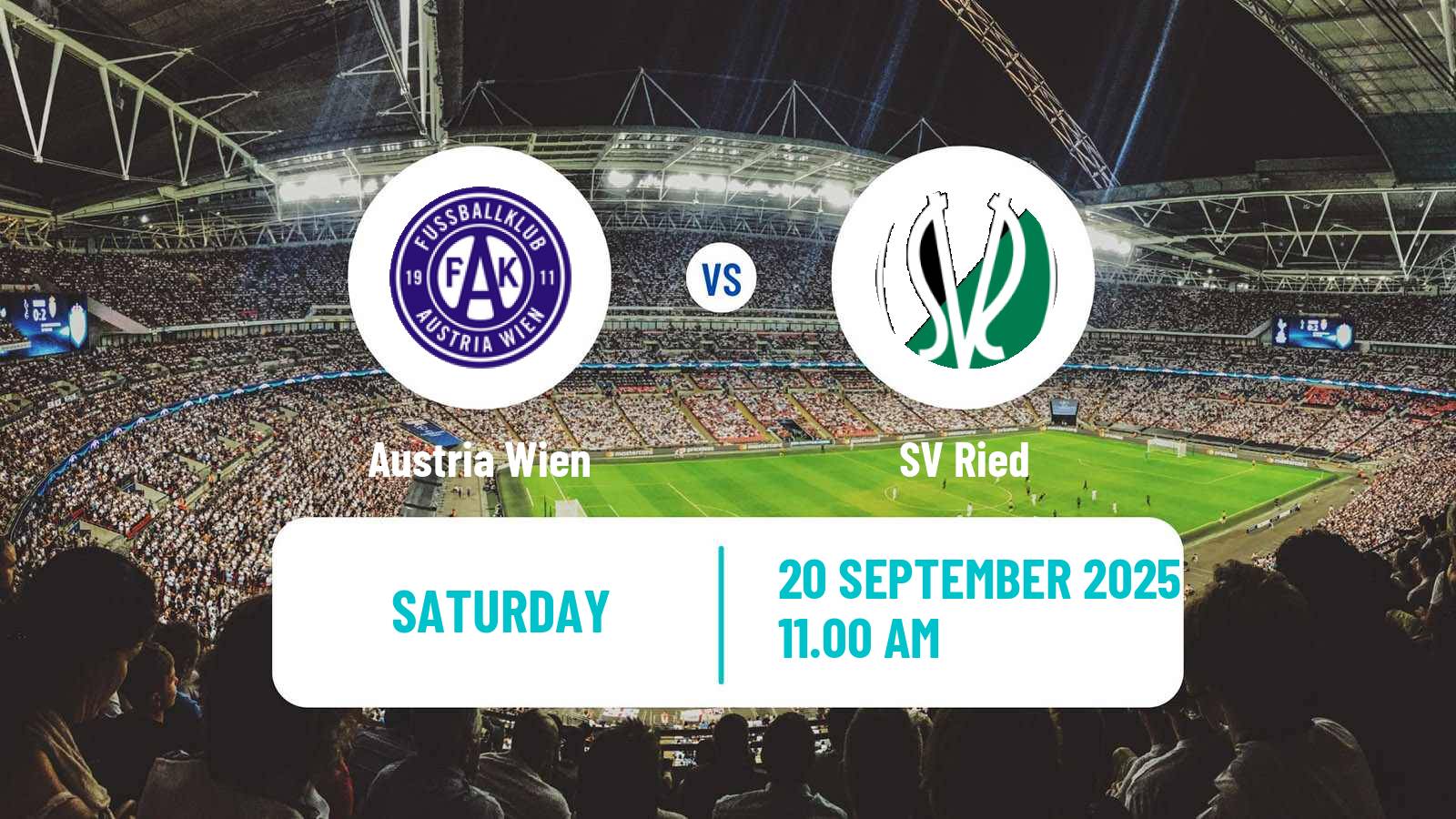 Soccer Austrian Bundesliga Austria Wien - Ried