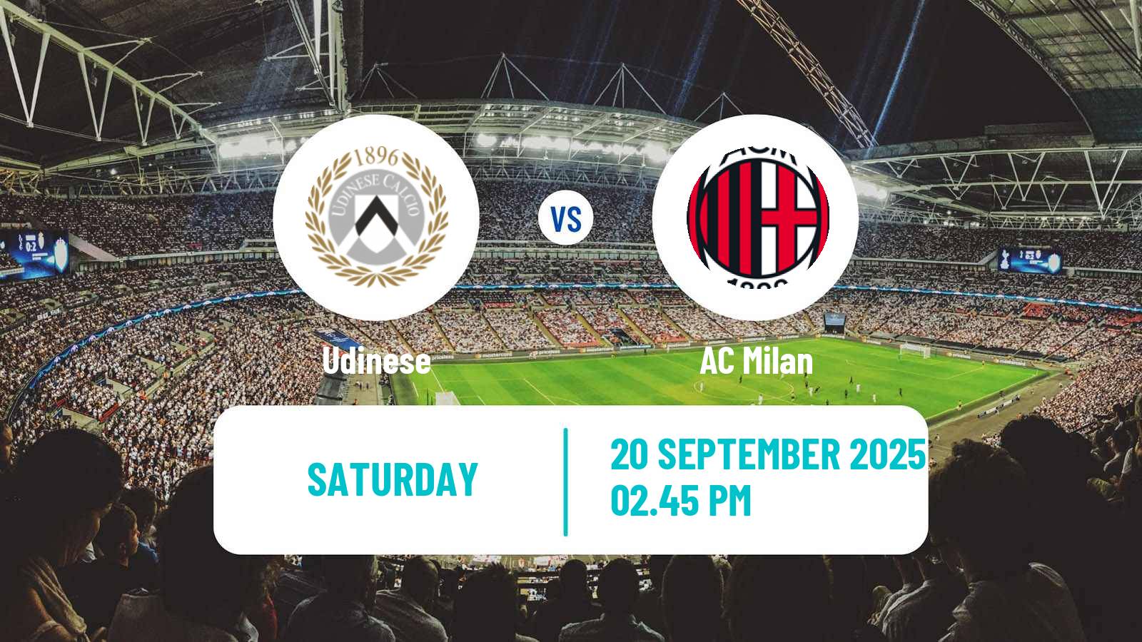 Soccer Italian Serie A Udinese - Milan