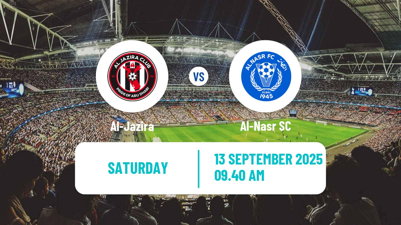 Soccer UAE Football League Al-Jazira - Al-Nasr