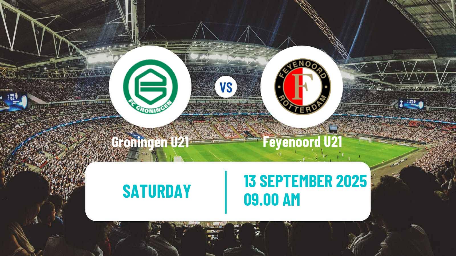 Soccer Dutch Divisie 1 U21 Groningen U21 - Feyenoord U21