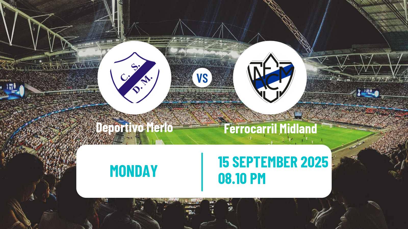 Soccer Argentinian Primera B Deportivo Merlo - Ferrocarril Midland