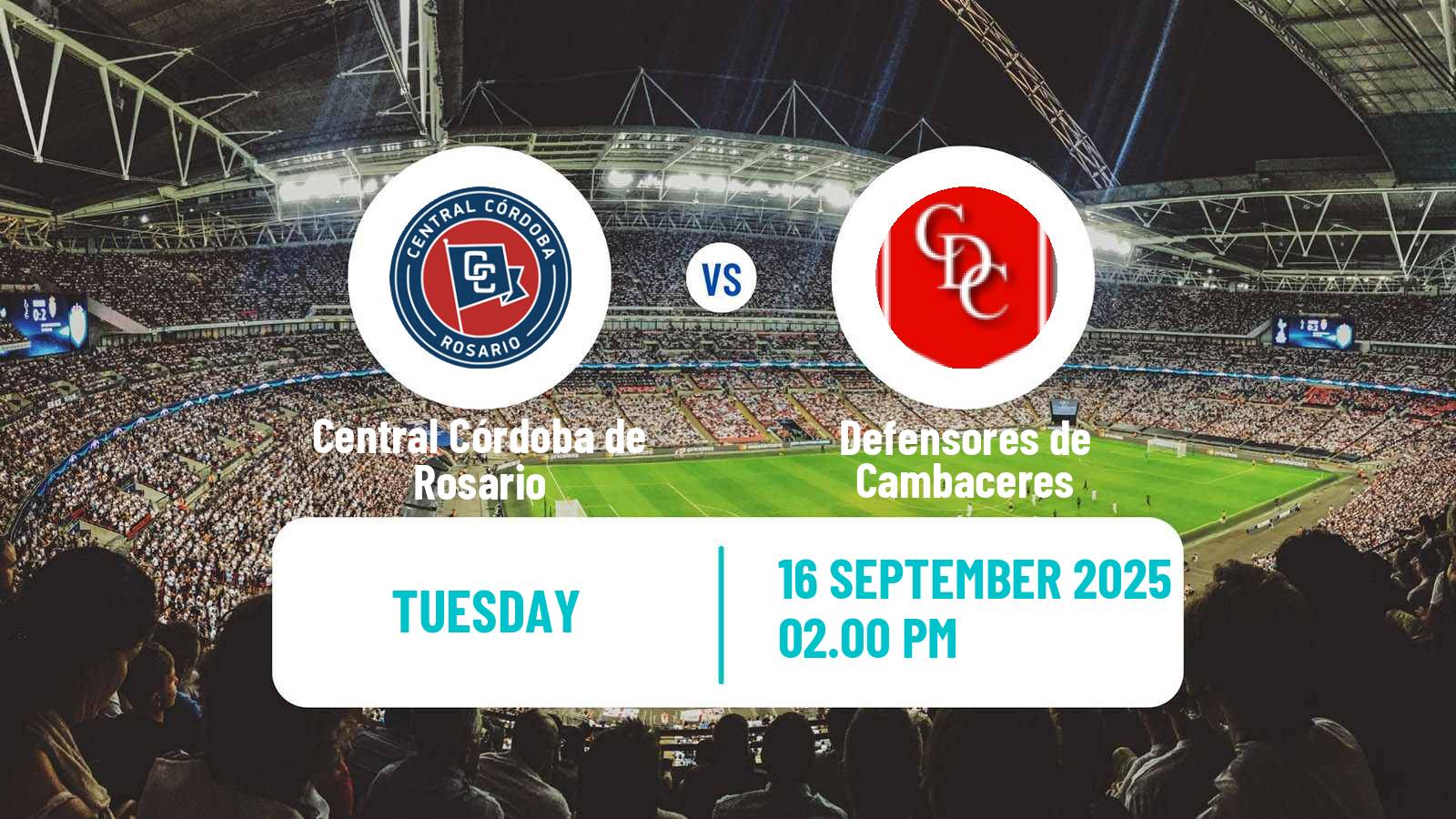 Soccer Argentinian Primera C Central Córdoba de Rosario - Defensores de Cambaceres