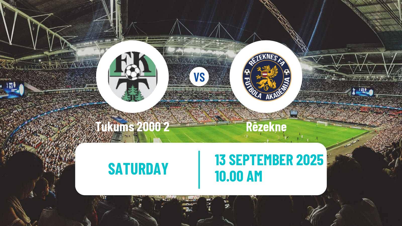 Soccer Latvian 1 Liga Tukums 2000 2 - Rēzekne