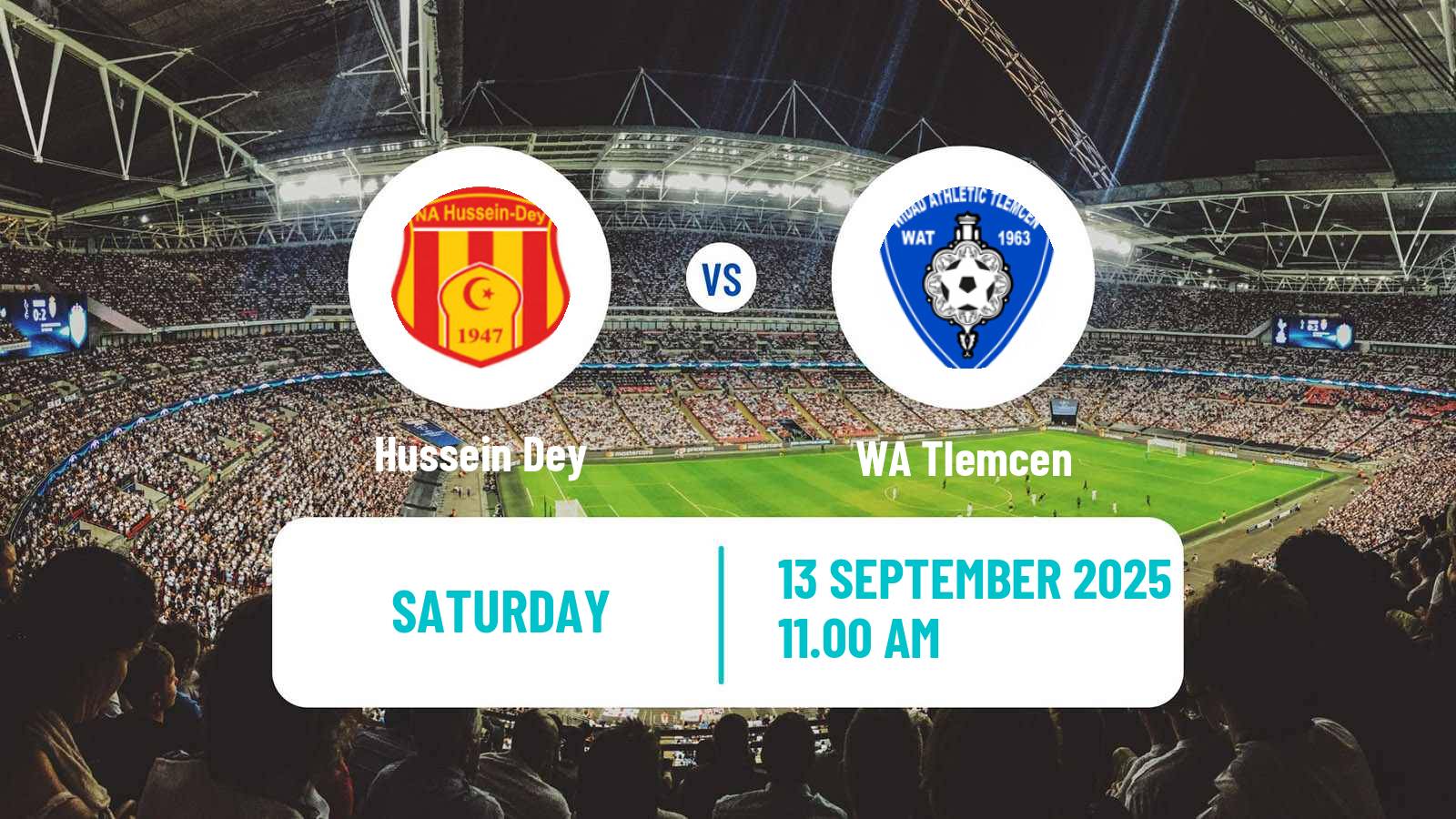 Soccer Algerian Ligue 2 Hussein Dey - Tlemcen