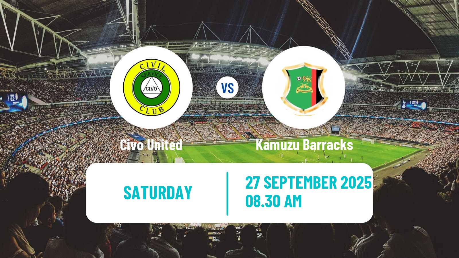 Soccer Malawi Premier Division Civo United - Kamuzu Barracks