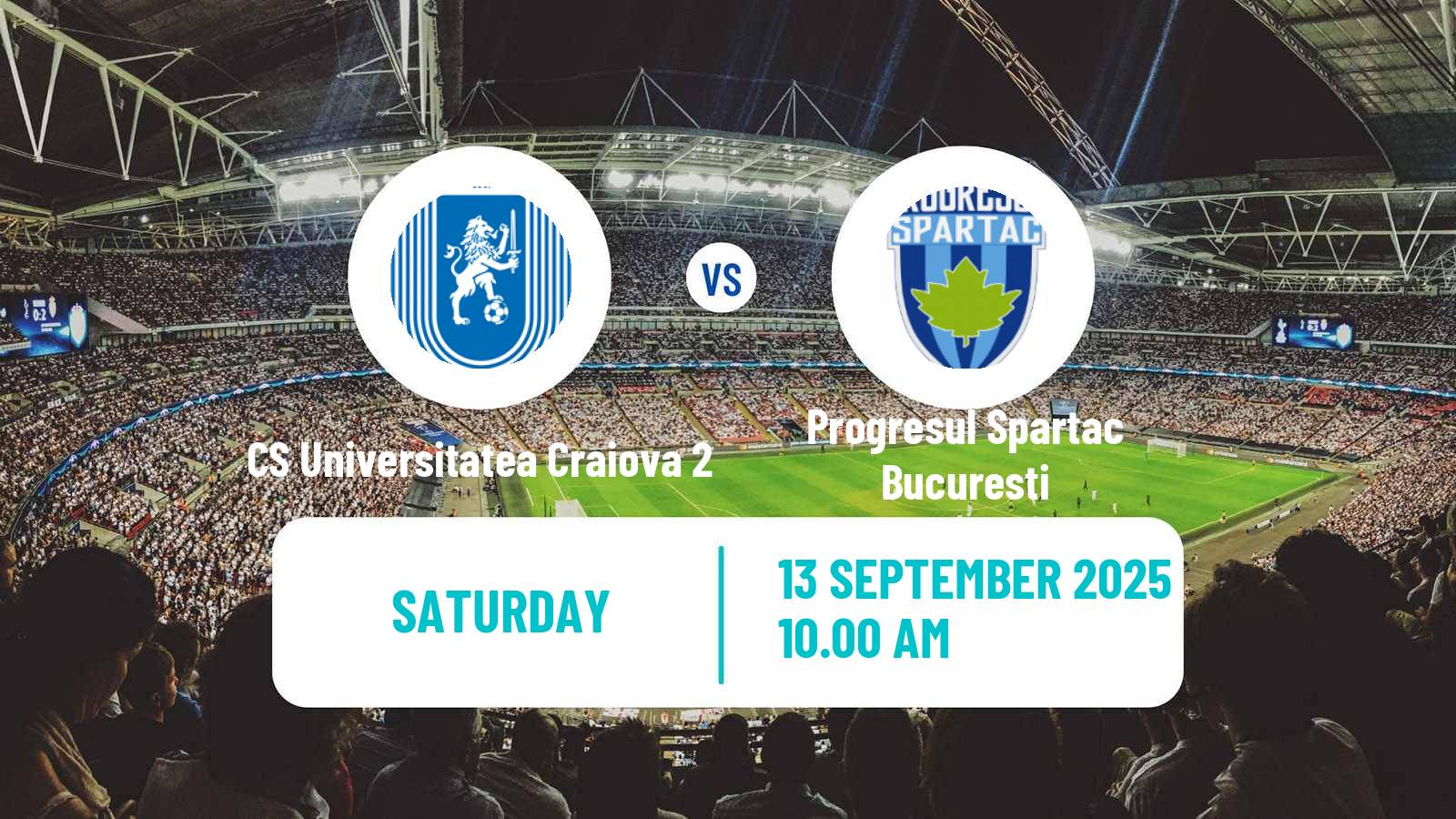 Soccer Romanian Liga 3 - Seria 5 CS Universitatea Craiova 2 - Progresul Spartac Bucuresti