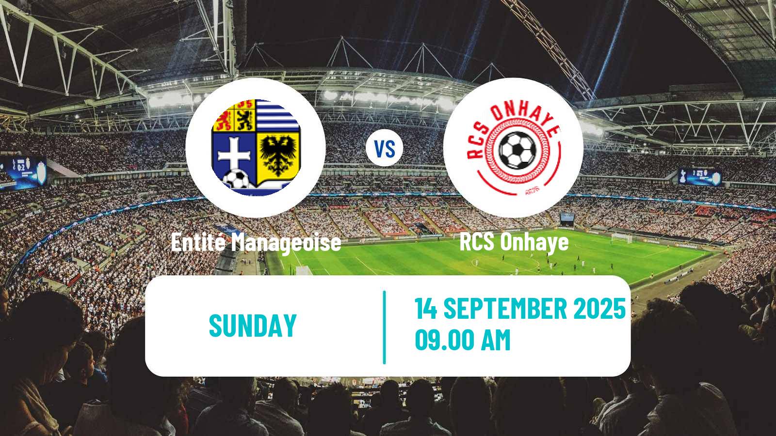 Soccer Belgian Second Amateur Division Group C Entité Manageoise - Onhaye