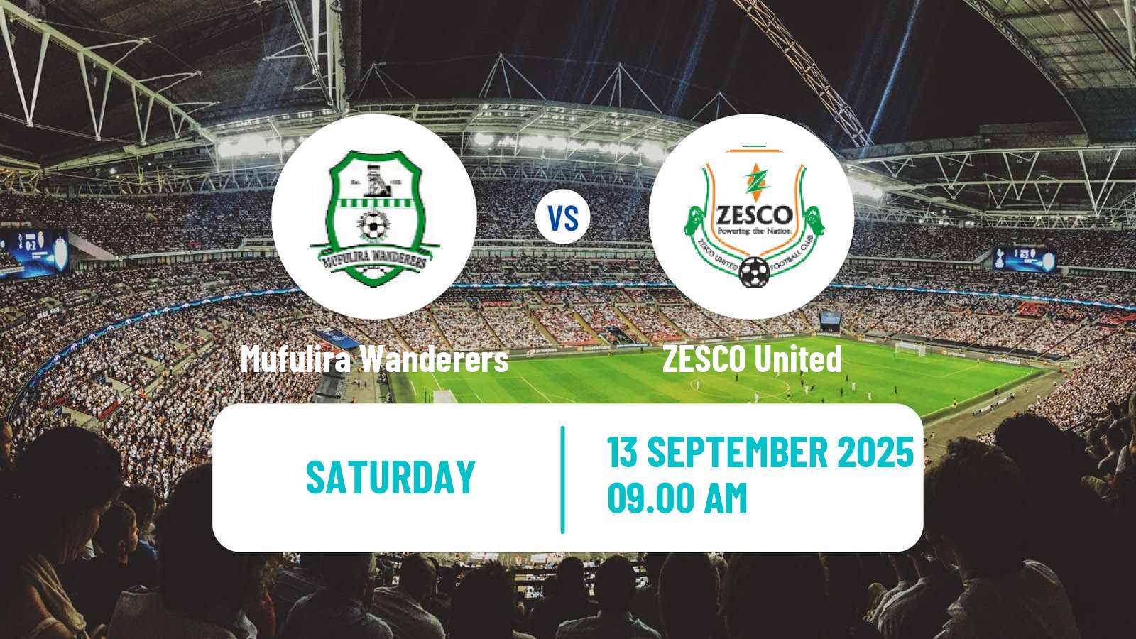 Soccer Zambian Premier League Mufulira Wanderers - ZESCO United